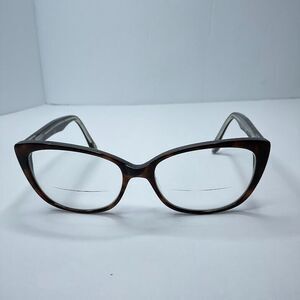 Lulu Guinness Eyeglasses Cat Eye Brn Tortoise Leopard Frames LG74 TOR 53 15 135